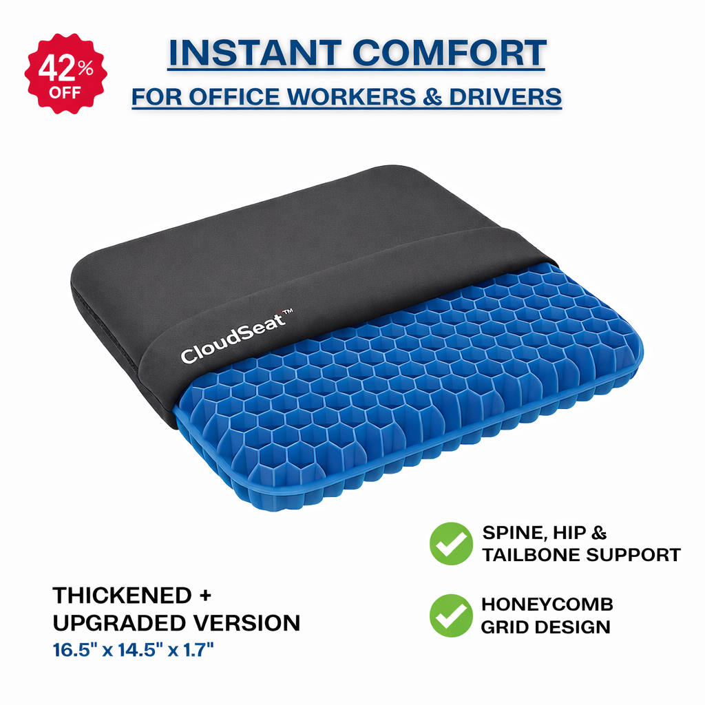 CloudSeat™ — Ergonomic Honeycomb Gel Pad