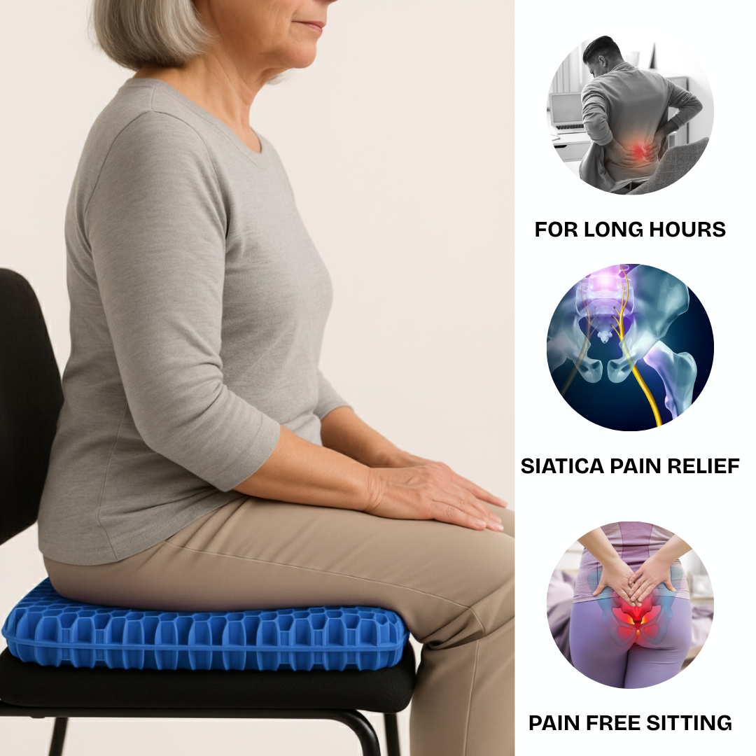 CloudSeat™ — Ergonomic Honeycomb Gel Pad